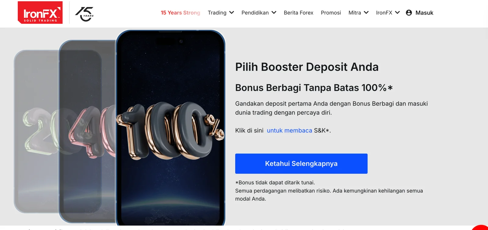 ironfx website screenshot